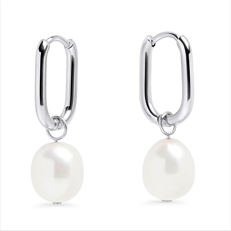 Boucles dormeuses perles Opale