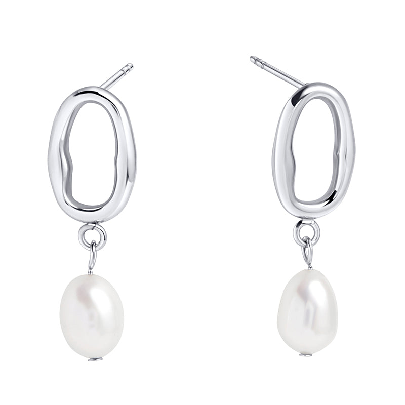 Boucles pendantes perles Papaya