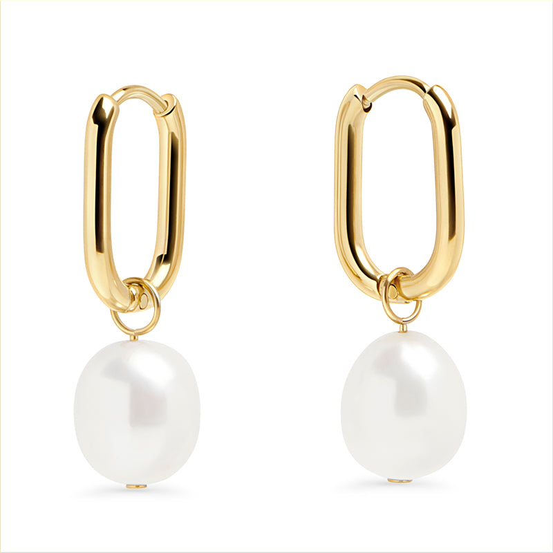 Boucles dormeuses perles Opale