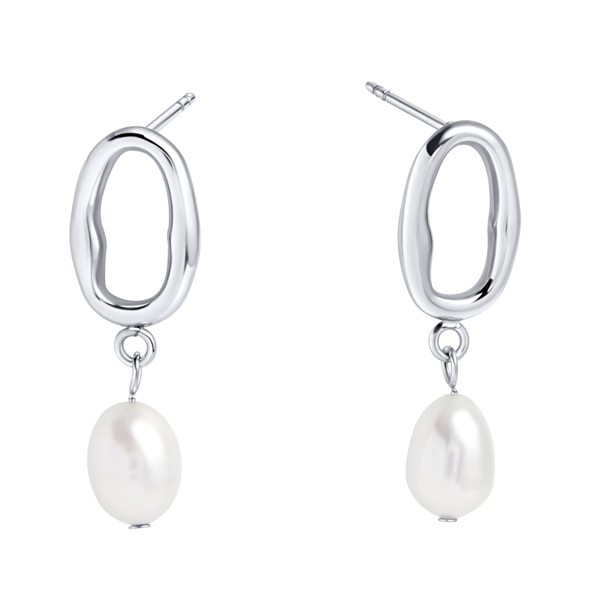 Boucles pendantes perles Papaya