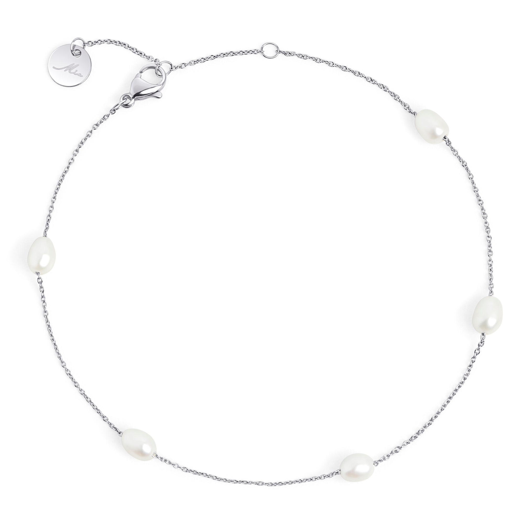 Chaîne cheville perles Opale